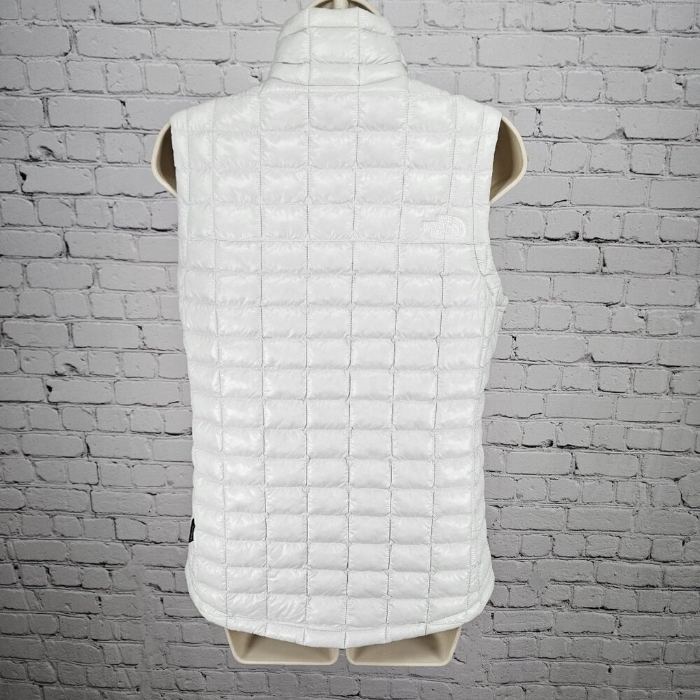 The North Face White Thermoball Eco Lightweight Insulated Full Zip Vest Small - Picture 2 of 16